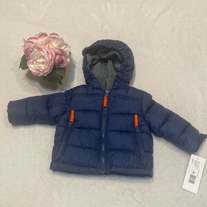 ROTHSCHILD NWT Boys Size 6/9 Months Hooded Navy Puffer Jacket